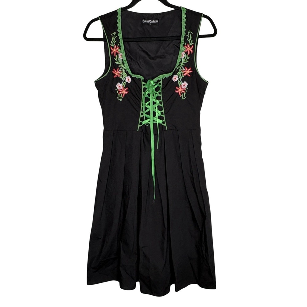 Scarlet Darkness Dirndl Dress S Oktoberfest Whimsigoth Bavarian Ren Fair Folk